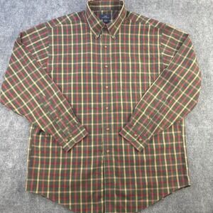 Brooks Brothers Shirt Large Long Sleeve Button Down Multicolor Plaid 346 Cotton